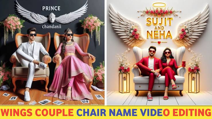 Wings Couple Chair Name Video Editing By Technical Sujit